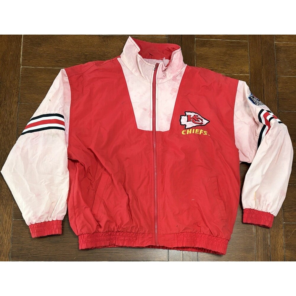 Vintage 90s Kansas City Chiefs Men’s Size XL Pro Player Red Jacket NFL
